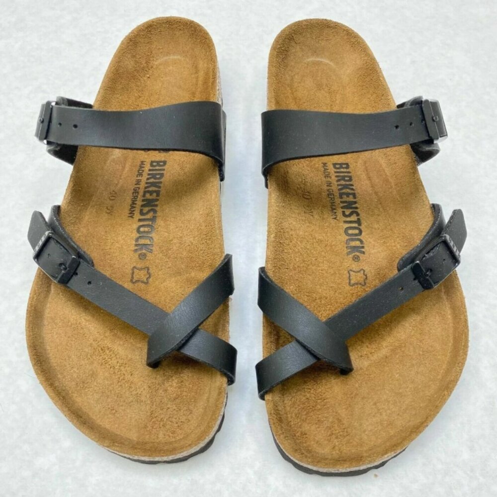 Birkenstock Mayari Black Birko-Flor Regular Width Sandals